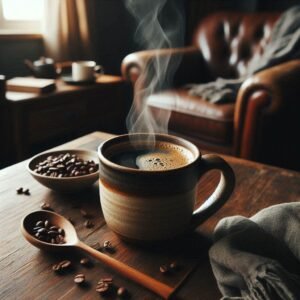 Café con hervidor de agua